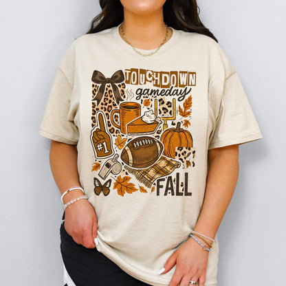 Touchdown Gameday Fall Football - Sand - Sunfire Tees