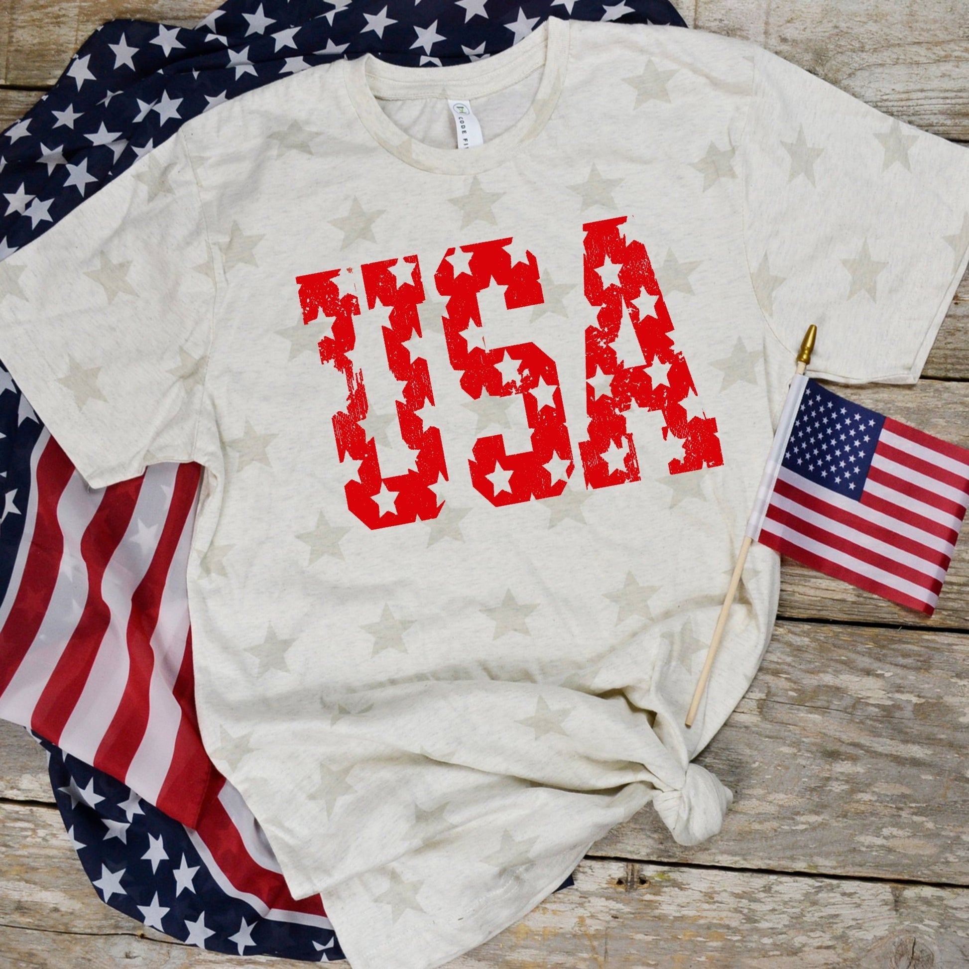 USA with Stars - Sunfire Tees
