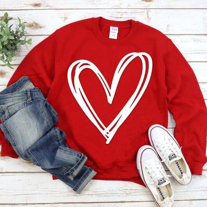 White Puff Heart - comfort colors - Sunfire Tees