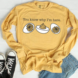 You Know Why I'm Here Deviled Eggs - Mustard - Sunfire Tees