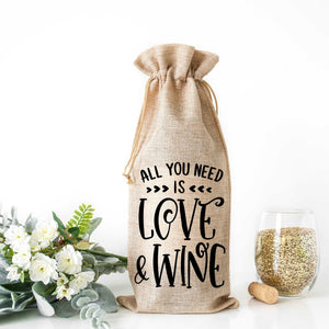 All You Need is Love & Wine - Wine Bag - Sunfire Tees