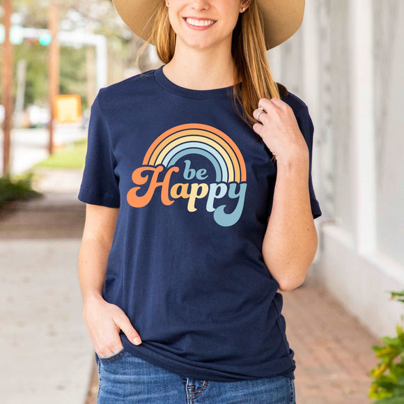 Be Happy - Navy - Sunfire Tees