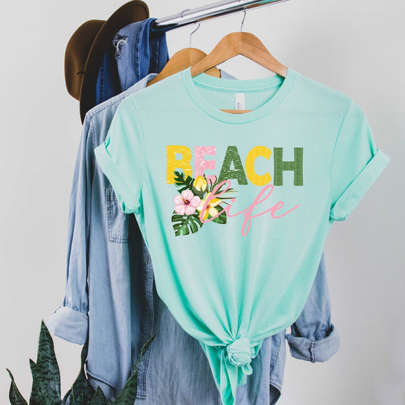 Beach Life - Heather Mint - Sunfire Tees