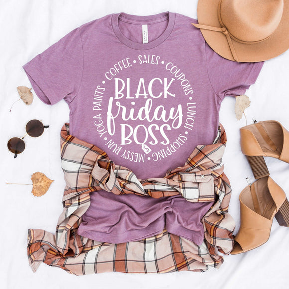 Black Friday Boss - heather orchid - Sunfire Tees