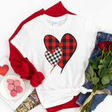 Buffalo Plaid Hearts - Sunfire Tees