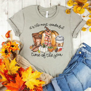 Fall Wonderful Time of the Year - Stone - Sunfire Tees