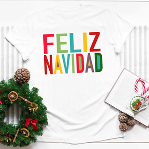 Feliz Navidad - White - Sunfire Tees