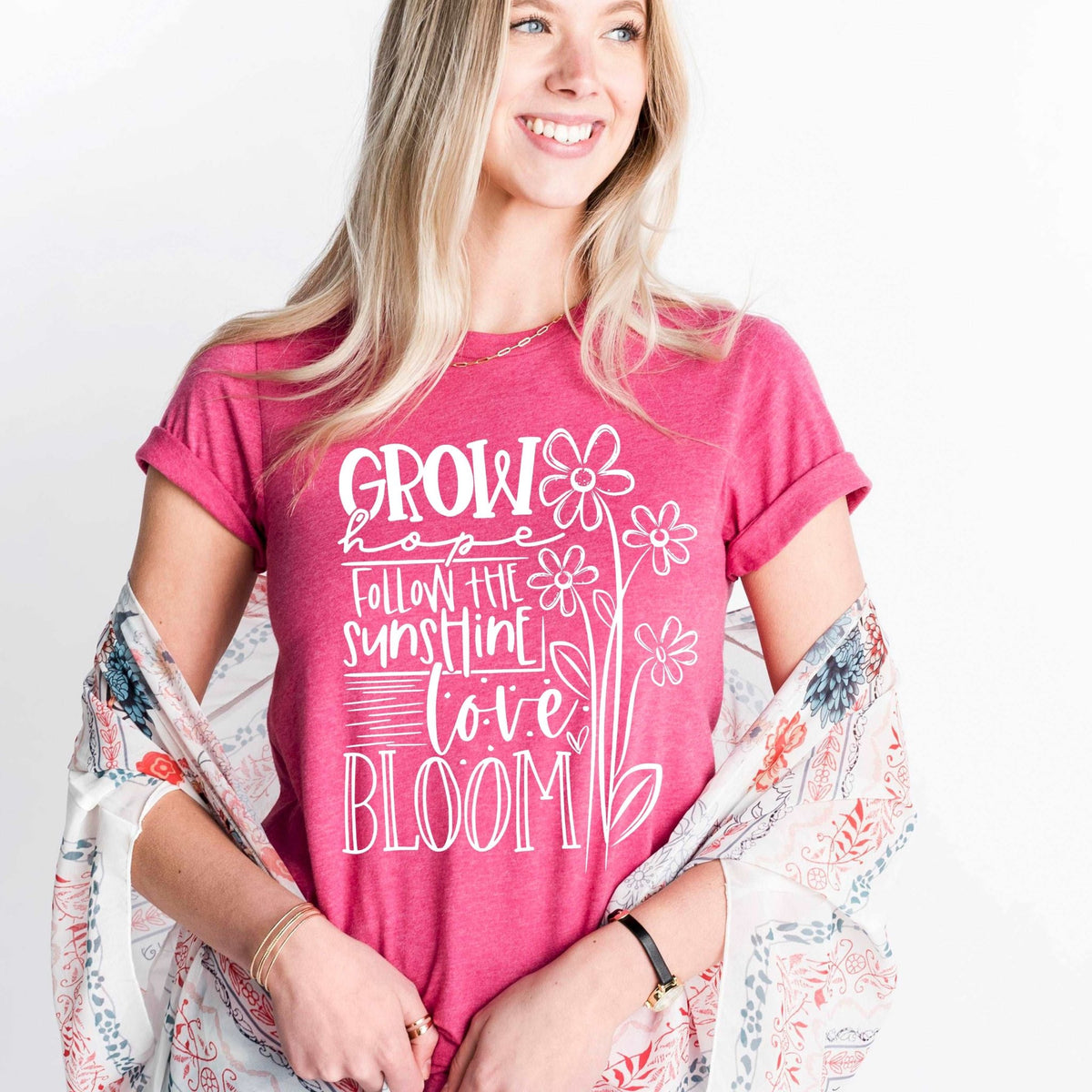 Raspberry Sunfire Grow Hope Bloom- Heather Raspberry – Sunfire Tees