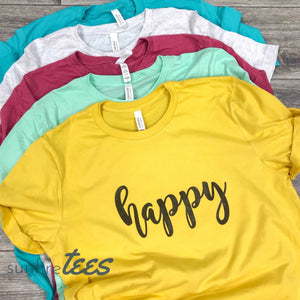 Happy Shirt - Yellow - Sunfire Tees