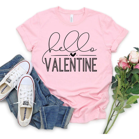 Hello Valentine - Pink - Sunfire Tees