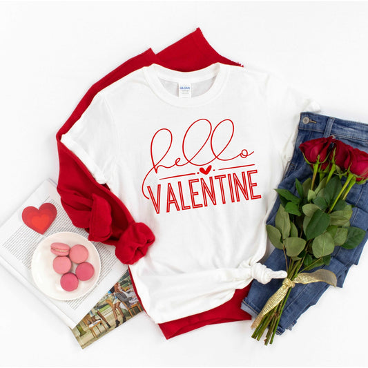 Hello Valentine - white - Sunfire Tees