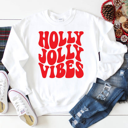 Holly Jolly Vibes Sweatshirt - Sunfire Tees
