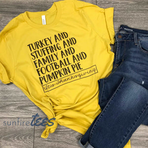 It's Thanksgiving - Mustard RTS - Sunfire Tees