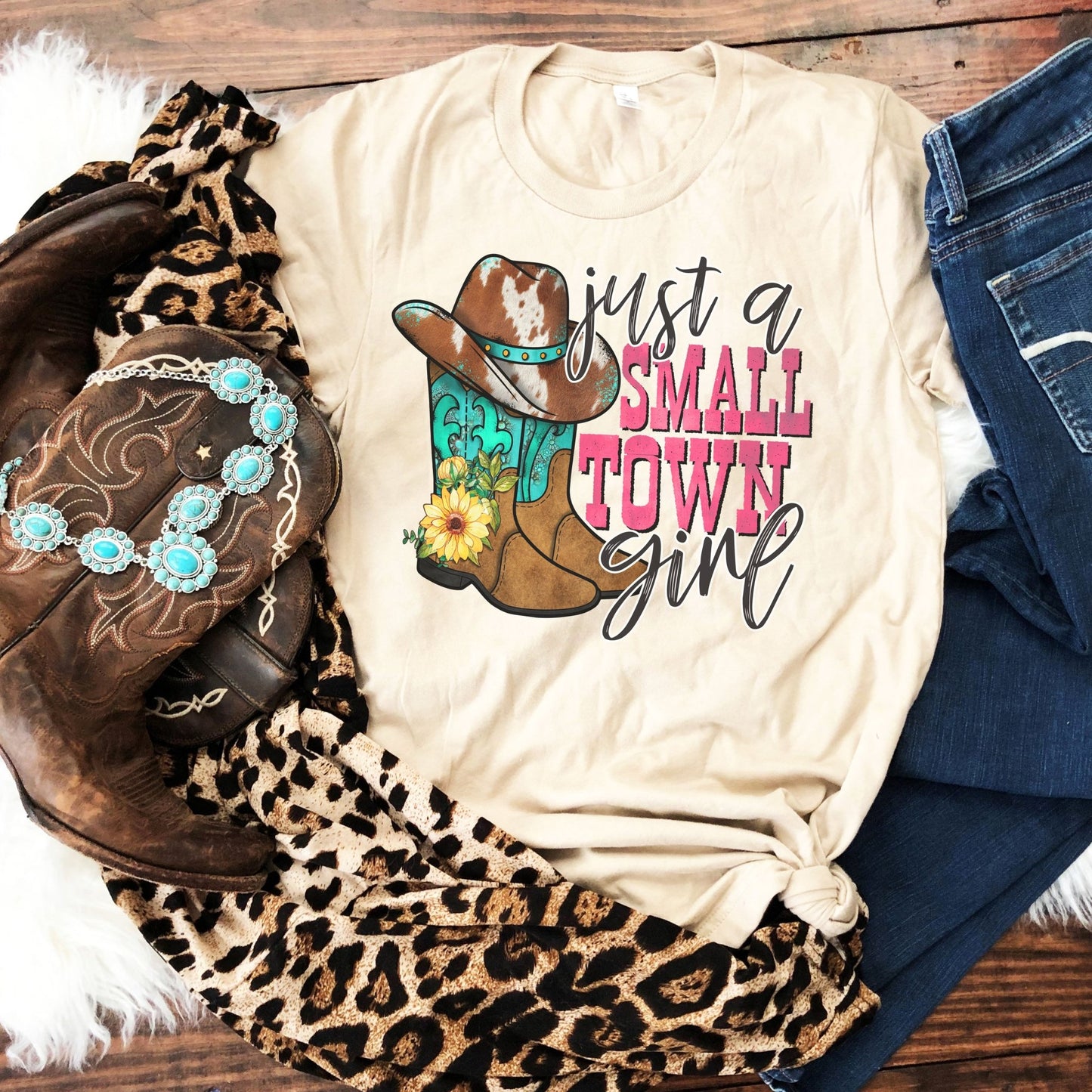 Just a Small Town Girl - natural - Sunfire Tees