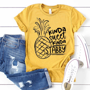 Kinda Sweet Kinda Stabby - Maize Yellow - Sunfire Tees