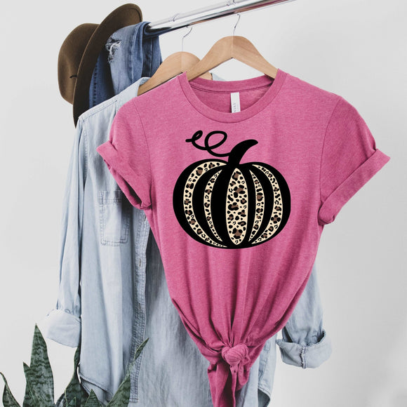 Leopard Pumpkin - Heather Raspberry - Sunfire Tees