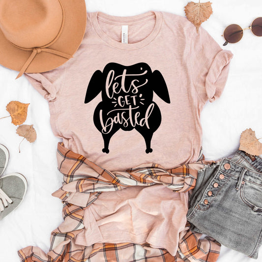 Let's Get Basted - Heather Peach - Sunfire Tees