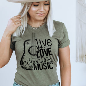 Live Love Country Music RTS - Sunfire Tees