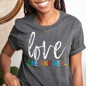 Love One Another - Dark Heather Grey - Sunfire Tees