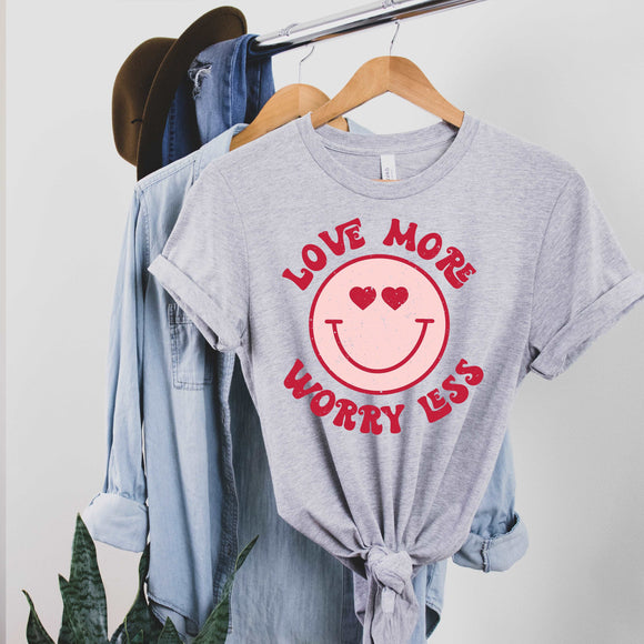 Love More Worry Less - Athletic Gray