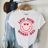 Love More Worry Less - white