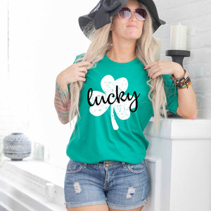 Lucky Shamrock - heather kelly green - Sunfire Tees