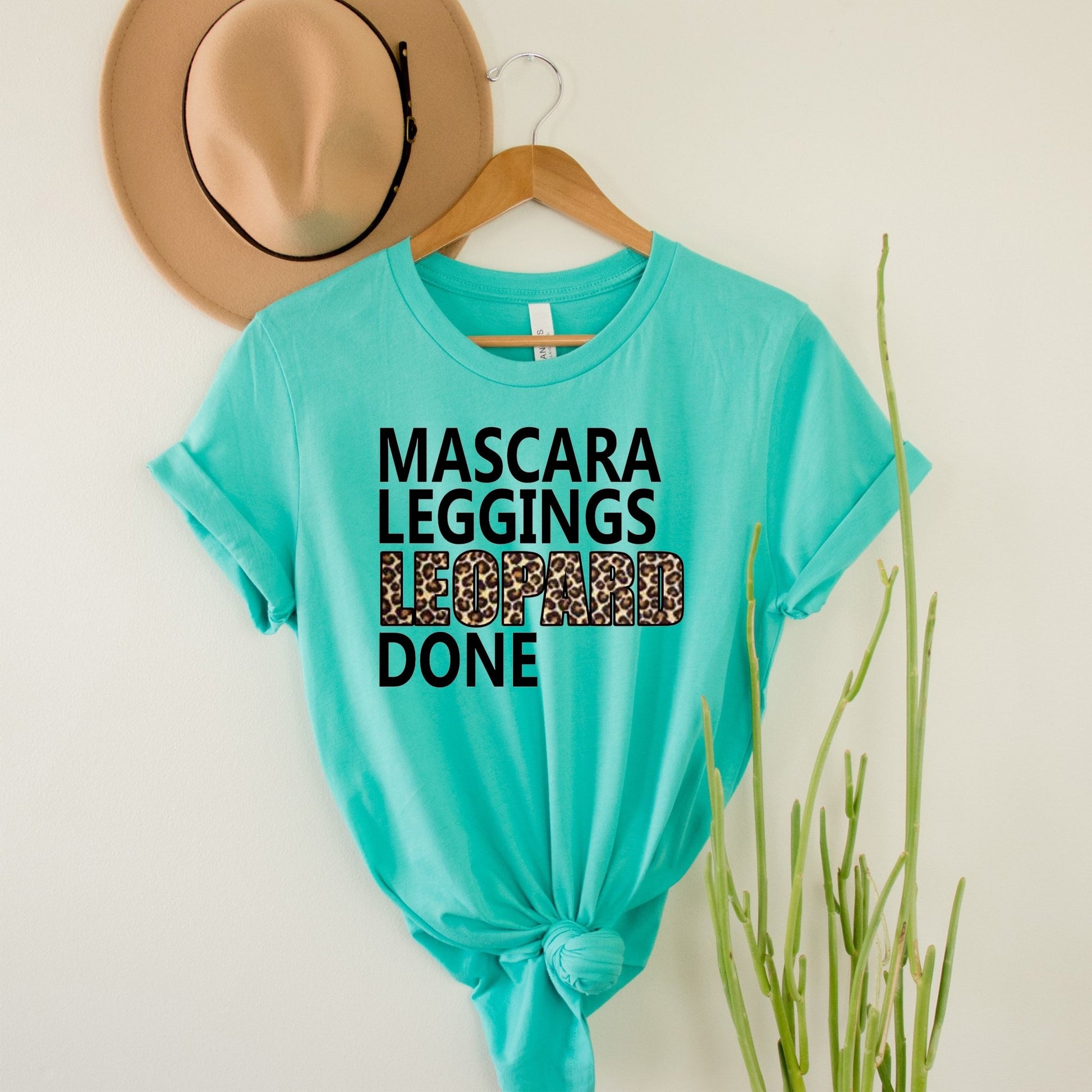 Mascara Leggings Leopard Done Shirt - Sunfire Tees