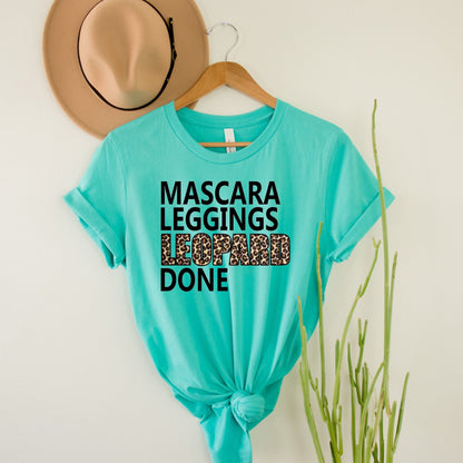 Mascara Leggings Leopard Done Shirt - Sunfire Tees