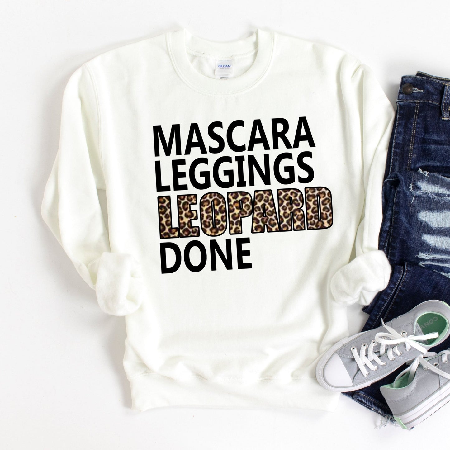 Mascara Leggings Leopard Done Shirt - Sunfire Tees