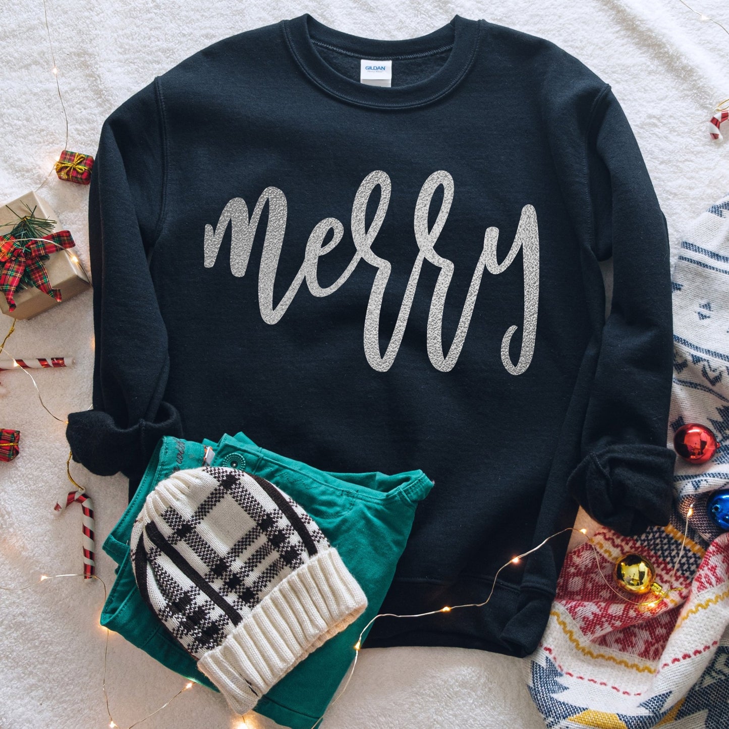 Metallic Silver Merry - Sunfire Tees