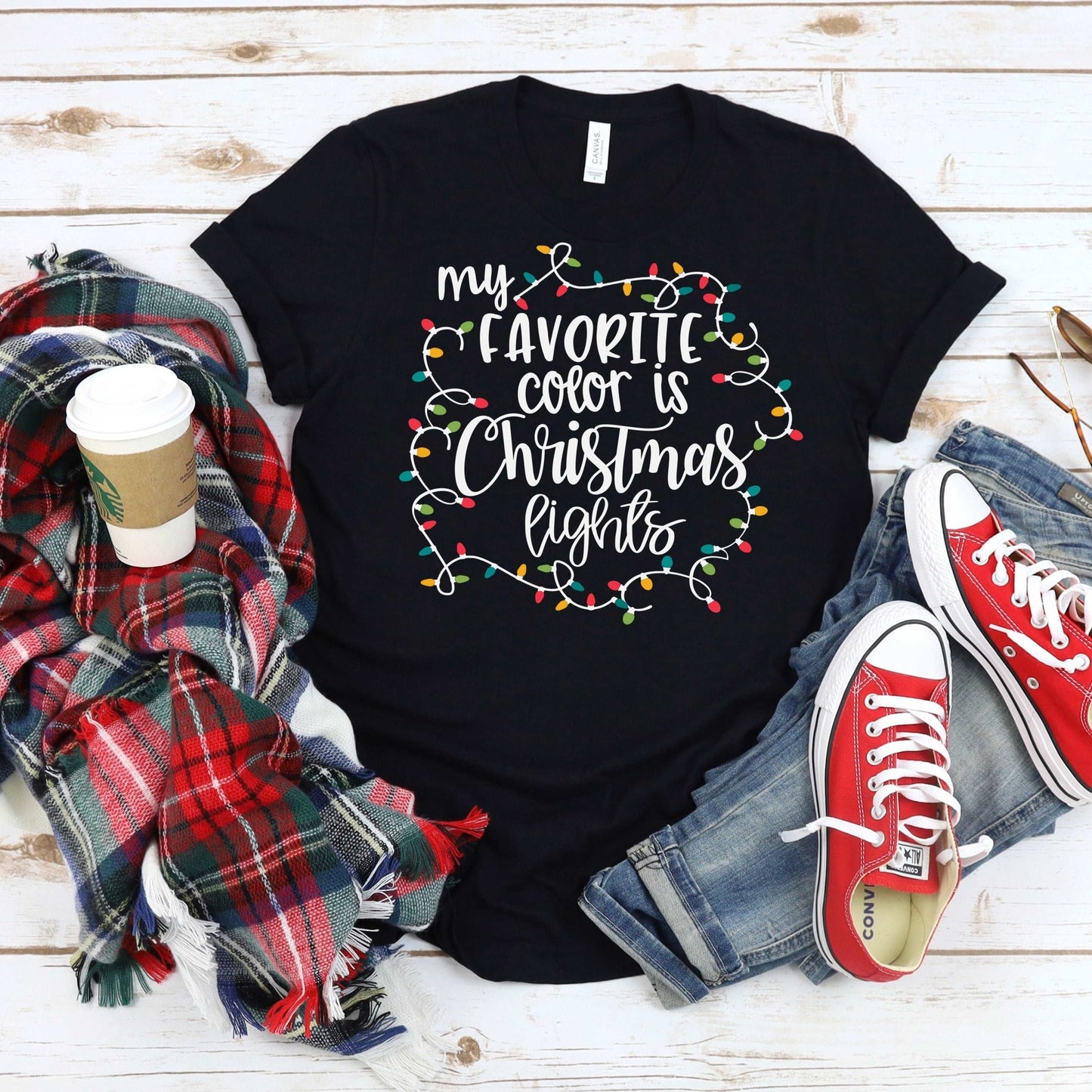 My Favorite Color is Christmas Lights - Sunfire Tees