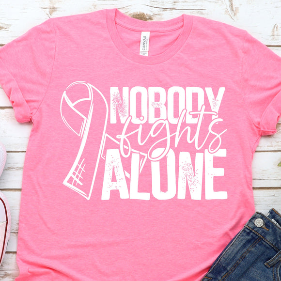 Nobody Fights Alone - charity pink