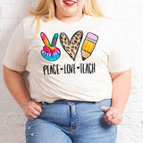 Peace Love Teach - Sunfire Tees