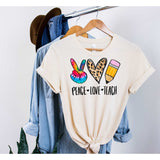 Peace Love Teach - Sunfire Tees