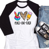 Peace Love Teach - Sunfire Tees