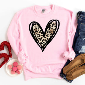 Pink Leopard Heart - Sunfire Tees