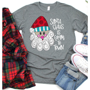 Santa Claus is Coming to Town - Dark heather Gray
