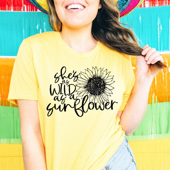 She's as Wild as a Sunflower - daisy - Sunfire Tees