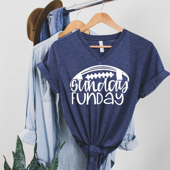 Sunday Funday - V - neck - Sunfire Tees