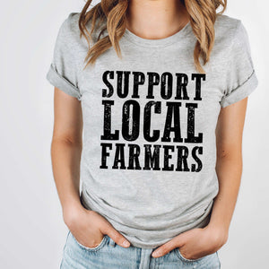 Support Local Farmers - Athletic Gray