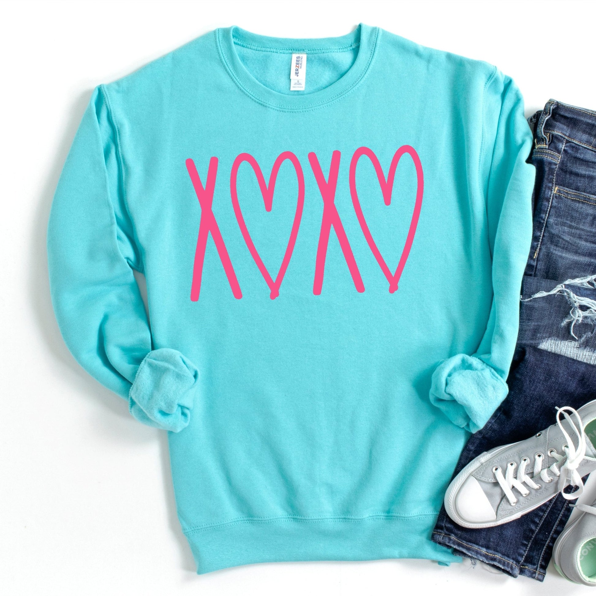 XOXO Puff Print - Comfort Colors - Sunfire Tees