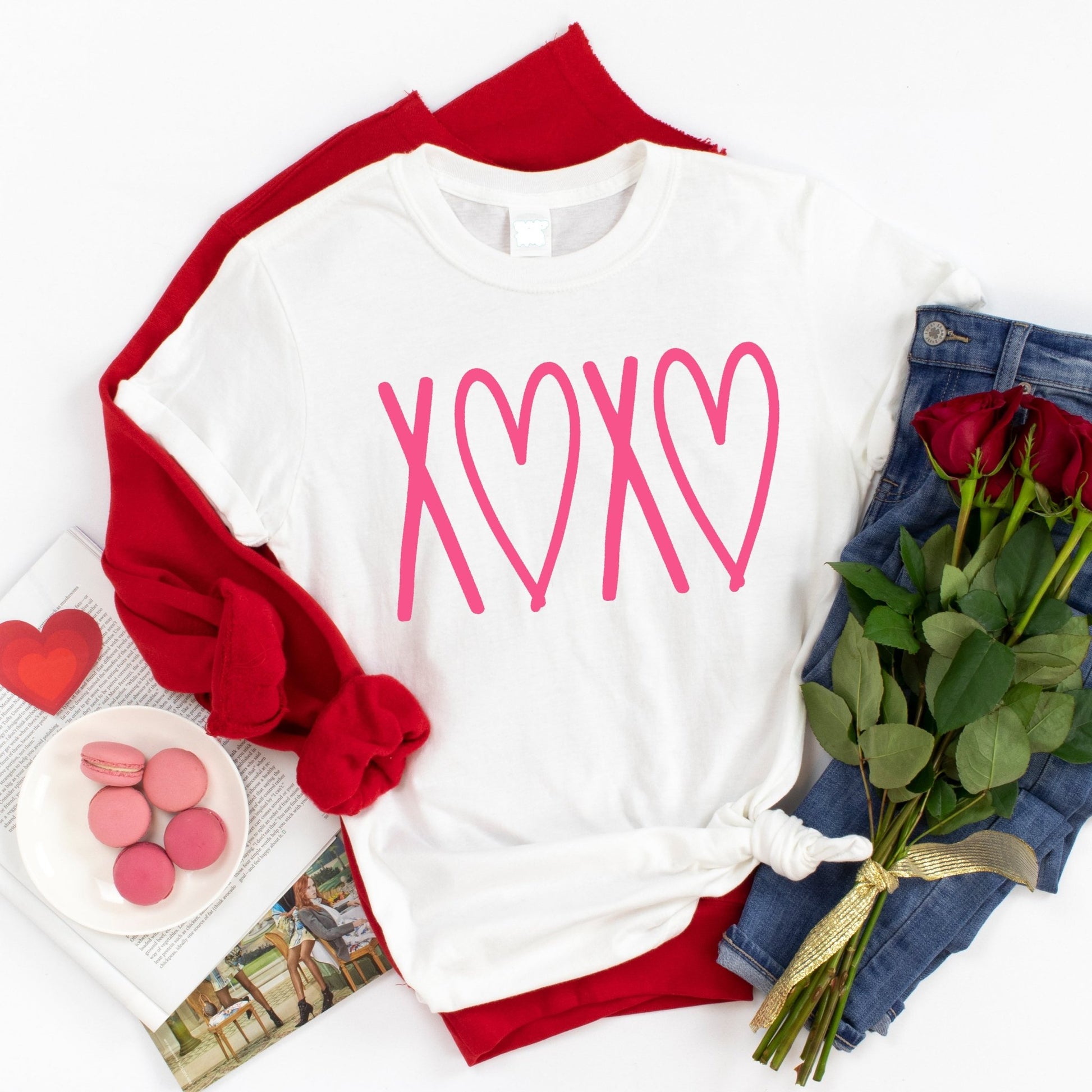 XOXO Puff Print - Comfort Colors - Sunfire Tees